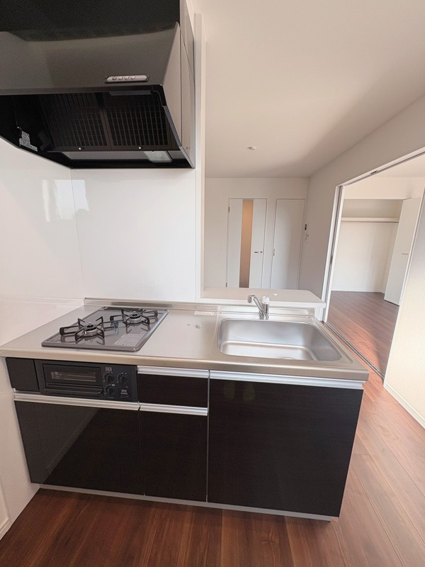 熊本市東区渡鹿８丁目のアパートのキッチン