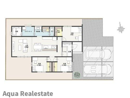 木田郡三木町大字池戸の新築一戸建の間取り