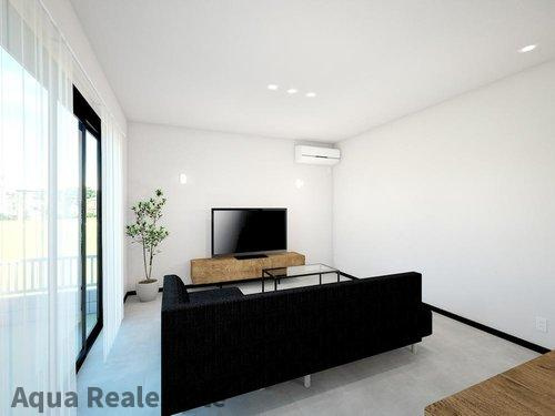 木田郡三木町大字池戸の新築一戸建の居間・リビング|使いやすいリビングです