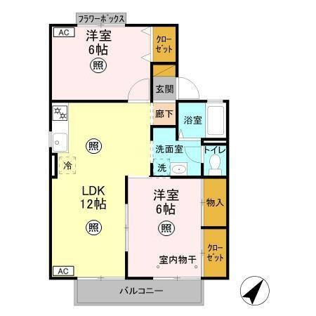 プルミエ・ラムール　Ａの間取り