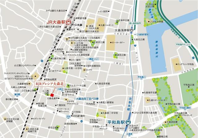 ＲＪＲプレシア大森北の地図