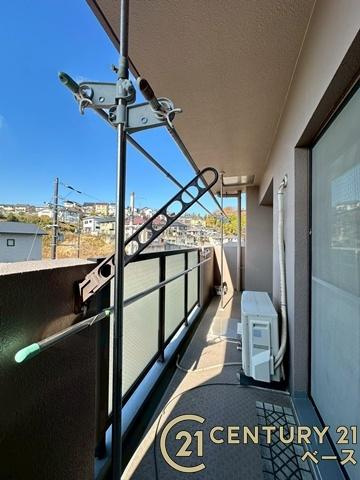 チサンマンション斑鳩３番館のバルコニー|■現地撮影写真■開放感あふれるバルコニー！