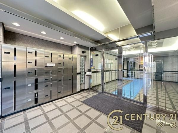 チサンマンション斑鳩３番館のエントランス|■現地撮影写真■オートロック付で防犯面も安心して暮らしていただけます！