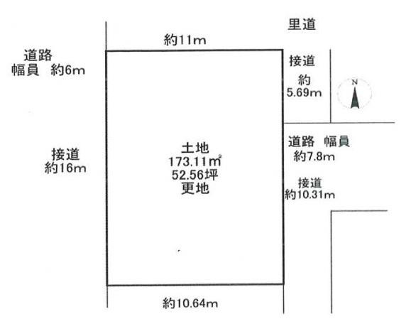 磯城郡田原本町大字秦庄の売地の土地図
