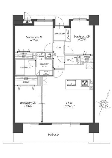 【間取り】 | ルネッサンス21リバーサイド城南☆仲介手数料無料☆