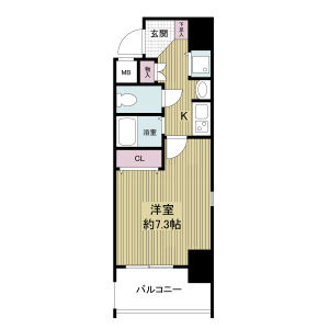アーバンフラッツ難波東の間取り