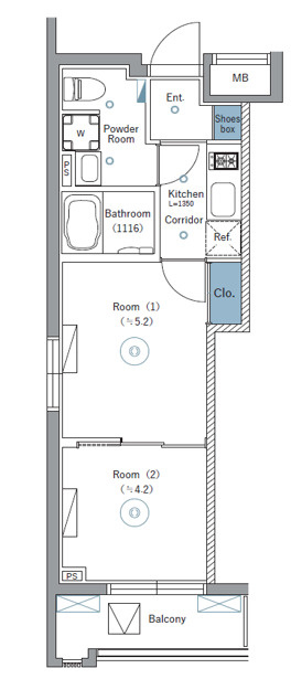 SYFORME NEXT IKEBUKURO WESTの間取り|Bタイプ