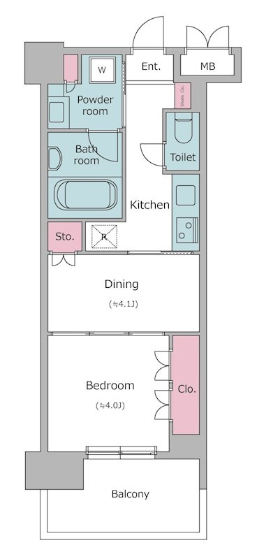 レジディア文京本郷の間取り|2K