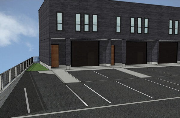 大高倉庫付き事務所の外観パース|※画像はイメージです