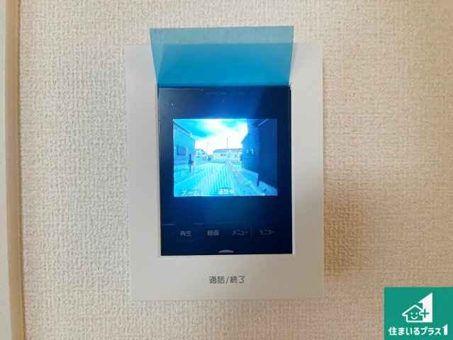 神戸市北区道場町日下部　第2期　新築一戸建ての防犯設備|カラーモニターインターホン！声だけでなく来訪者の姿や顔がモニターで確認できるので、小さなお子様がいらっしゃるご家庭でも安心できます！