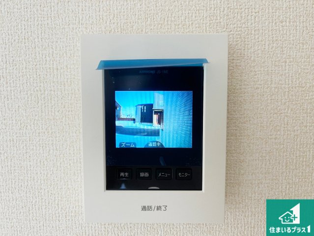 神戸市北区道場町日下部　第2期　新築一戸建ての防犯設備|カラーモニターインターホン！声だけでなく来訪者の姿や顔がモニターで確認できるので、小さなお子様がいらっしゃるご家庭でも安心できます！