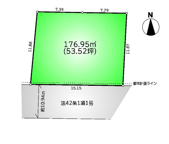 武蔵野市境南町２丁目 中央線 武蔵境駅 売地の土地図
