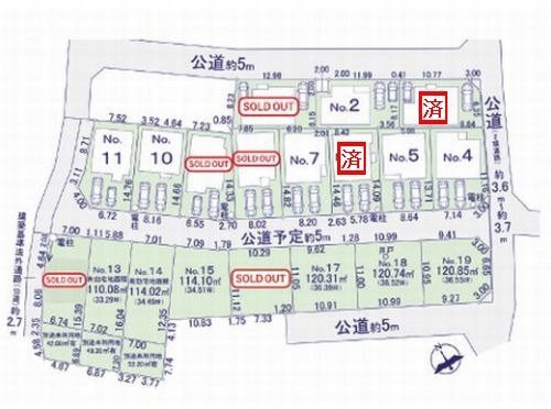 【区画図】 | 【仲介手数料０円】相模原市中央区田名　新築一戸建て　全19区画 | 相模原市中央区田名　新築一戸建て　全19区画