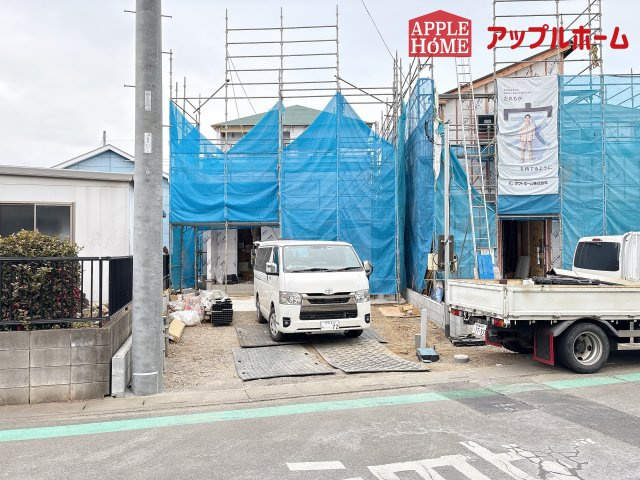 【新築住宅】坂戸市にっさい花みず木 11期 全5棟の前面道路含む現地写真