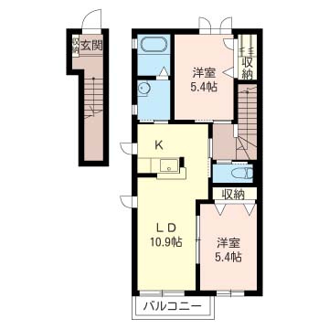 クールプレーヌAの間取り