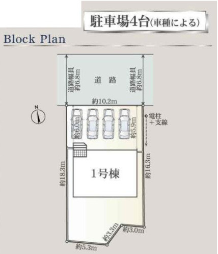 売新築戸建　中央区堤町の区画図