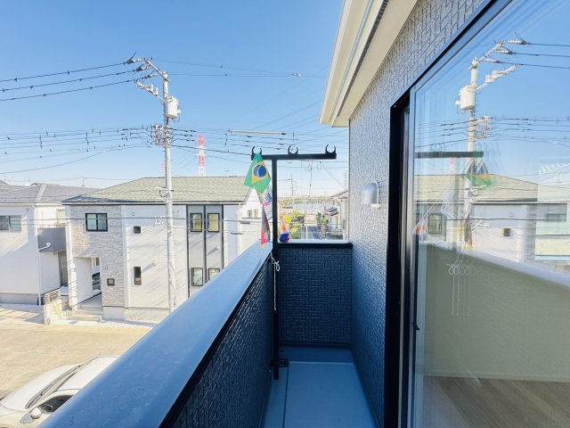 市川市原木４丁目新築戸建【二俣小学校：9分】のバルコニー|寝室前バルコニー