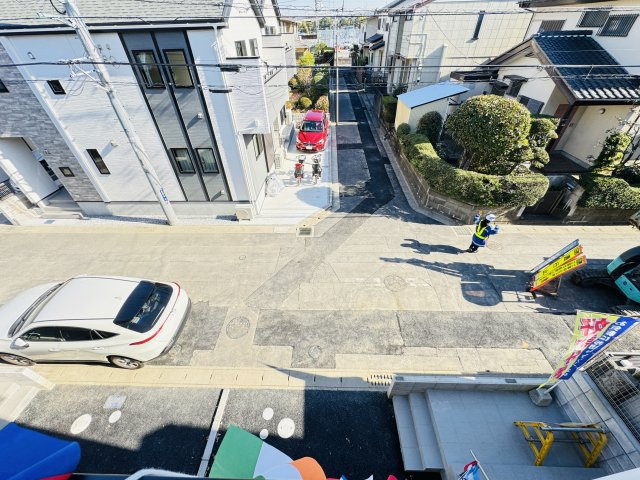 市川市原木４丁目新築戸建【二俣小学校：9分】の展望|バルコニーより道路側眺望