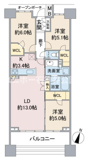 【間取り】 | プラウド大宮
