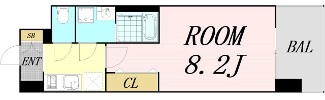 リヴェント玉造　仲介手数料無料の間取り