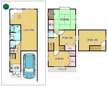 【間取り】 | 八尾市本町7丁目戸建　八尾小学校区　近鉄八尾駅