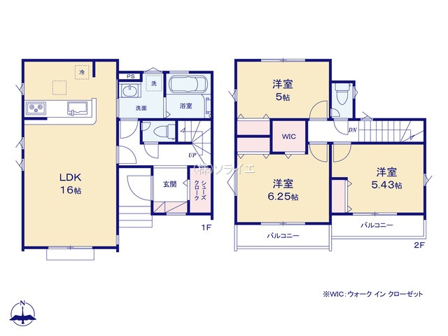 所沢市所沢新町2期　新築戸建　ティアラの間取り