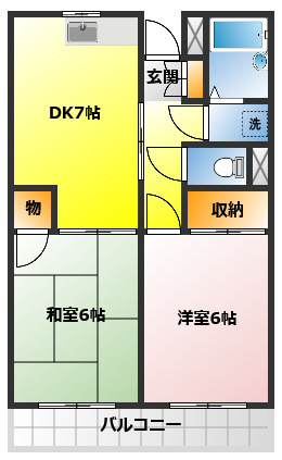 ビィラヤマダの間取り