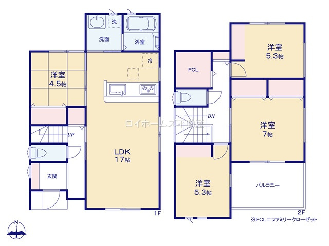 【間取り】 | 犬山市大字塔野地字南ノ切71『仲介料無料』新築戸建て | 3号棟