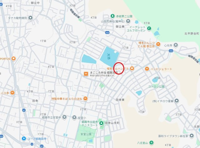 姫路市田寺東3丁目　　中古戸建の地図