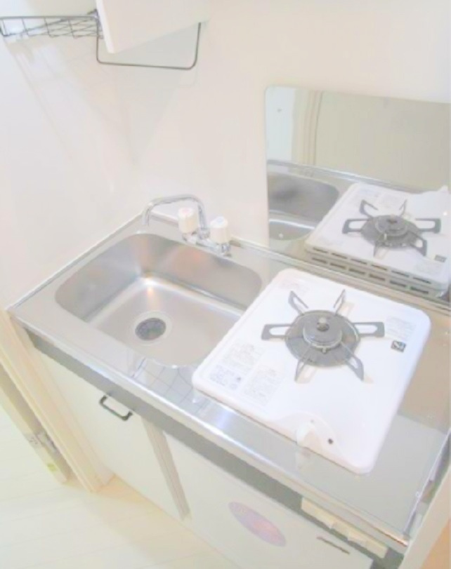 テラス久が原のキッチン|ガスキッチンミニ冷蔵庫付！