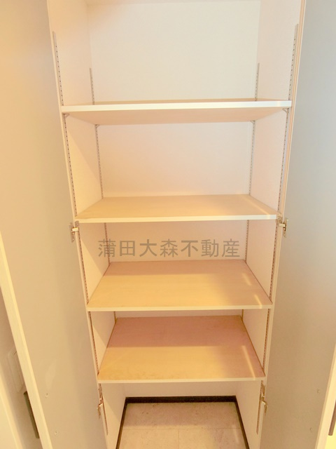 大田区東糀谷5丁目住宅の収納|洗面脱衣所の棚収納