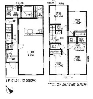 【間取り】 | 茅ヶ崎市甘沼  4号棟 3期 | 4LDK　都市ガス　網戸標準仕様　シャッター6箇所付　Ｗロックカードキー（FamiLock）　食洗器・浄水器　浴室乾燥機+窓・浴室TV　セカンド洗面　屋根洋瓦葺き　全居室収納　LDK18帖