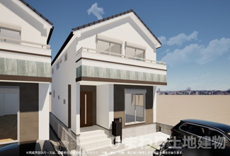 【外観】 | 茅ヶ崎市甘沼  4号棟 3期 | イメージパース（完成時に現況と異なる場合は現況優先となります）