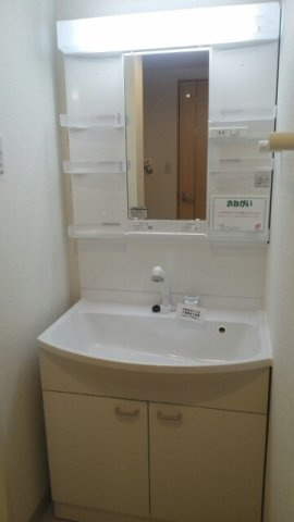 アリ・ビラの洗面所|スペースが確保できる洗面所です