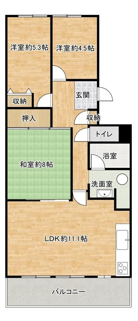 恒陽狭山マンションの間取り