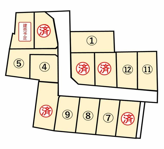 富士市中島の売地|区画図