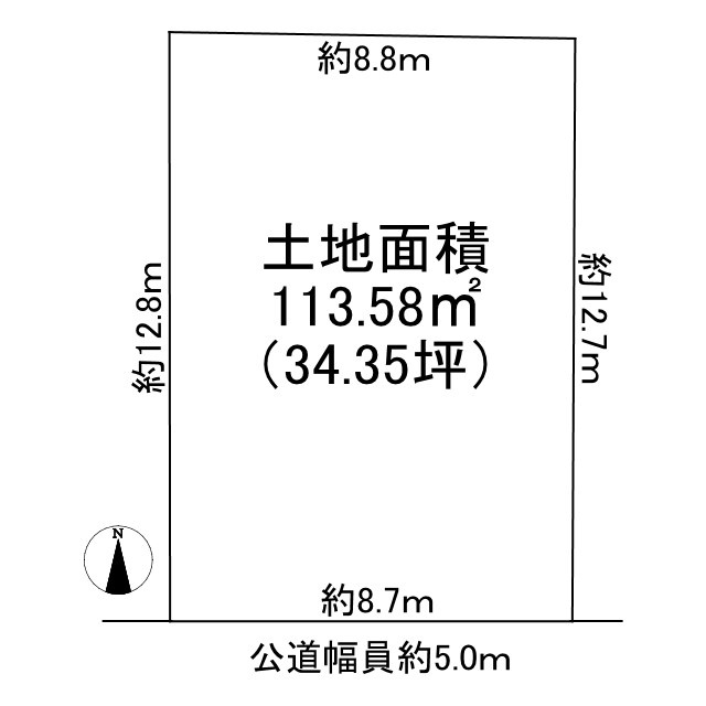 南区扇田町土地の土地図