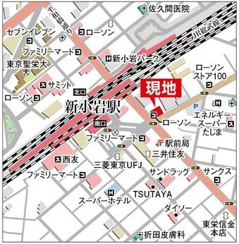 リーフコンフォート新小岩の地図