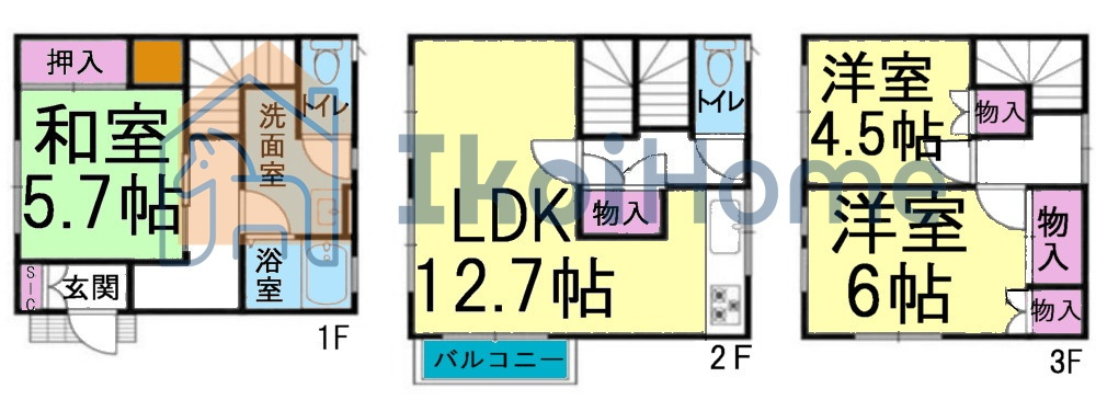 明石市藤江　中古戸建の間取り|【ホームページに現地動画掲載中】●年中無休：当日予約可●3LDK！2階リビングでプライバシー確保！
