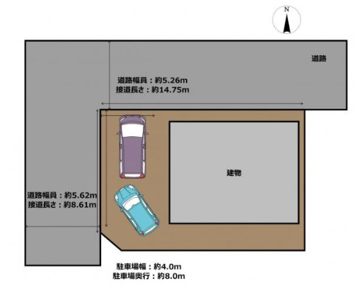 売中古戸建　中央区中島一丁目の区画図