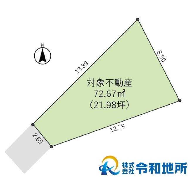 売地　茅ヶ崎市共恵2丁目の土地図