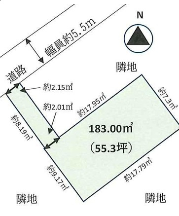 高座郡寒川町岡田２丁目　売地の土地図