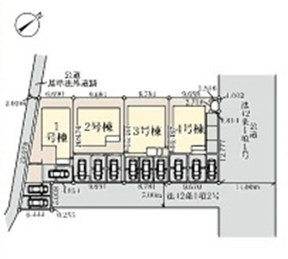 【仲介手数料無料】新築戸建　熊谷市万平町2-164（全4棟）の区画図