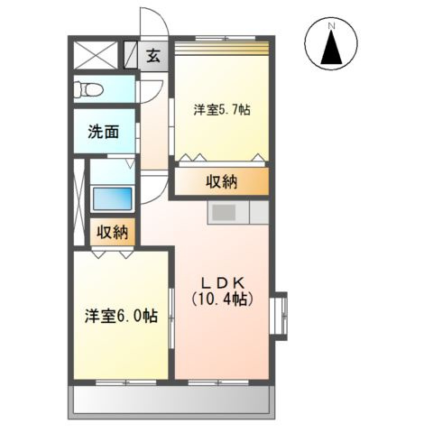 グランディール一万城の間取り