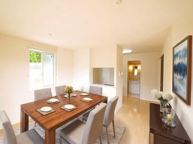 グランディール六条緑町の居間・リビング|CGで家具等を配置したもので家具等は含まれません