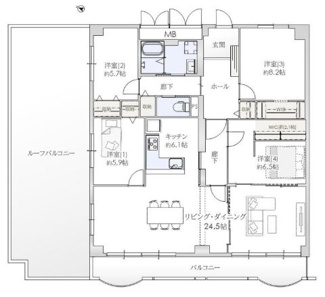 【間取り】 | シーサイドパレス明石錦明館
