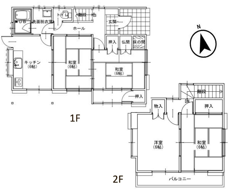 熊谷市拾六間1期　中古戸建の間取り|図面と現況が異なる場合、現況を優先とします。