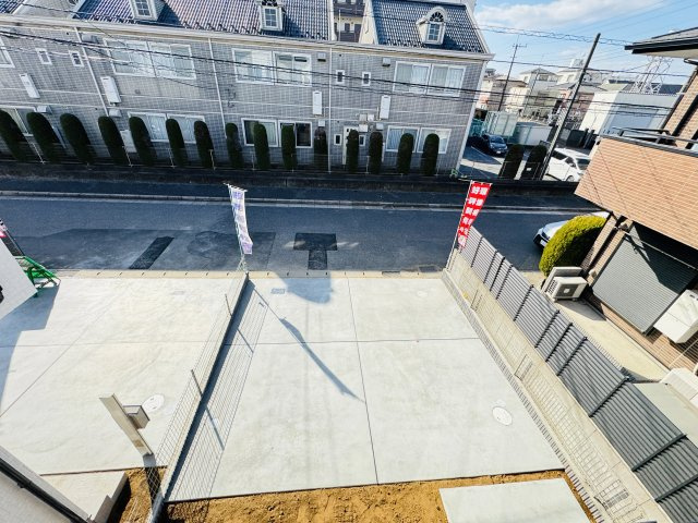 松戸市上本郷新築戸建（上本郷１番）の展望|バルコニーより道路側眺望・南道路で日当たり良好♪