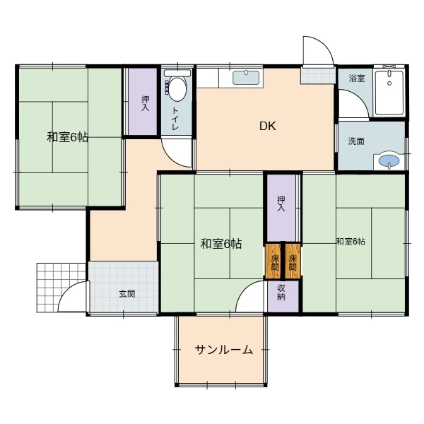 玉野市玉原2丁目の間取り