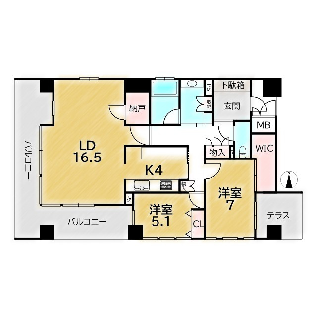 ザ・サンメゾン京都御所西の間取り|前道